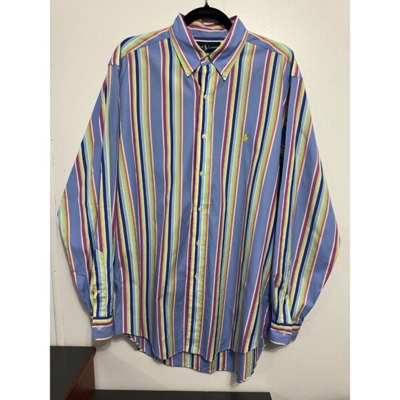 Ralph Lauren Other - Ralph Lauren Mens Classic Fit Striped Button-Down Shirt Size 16.5/L